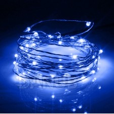 Karácsonyi led fény mikro lánc kültéri + programozó + távirányító - 300led - 30m kék